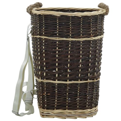 Firewood Backpack with Carrying Belts 44.5x37x50cm Natural Willow - Image 2