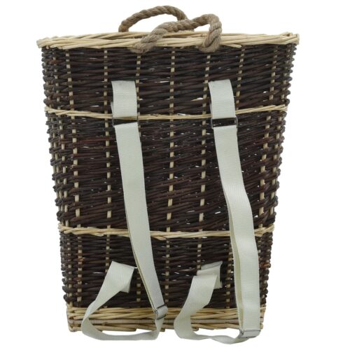 Firewood Backpack with Carrying Belts 44.5x37x50cm Natural Willow - Image 3