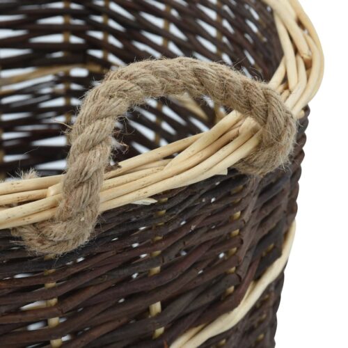 Firewood Backpack with Carrying Belts 44.5x37x50cm Natural Willow - Image 5