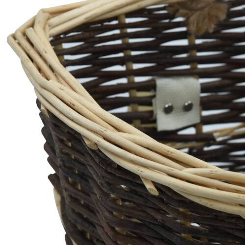 Firewood Backpack with Carrying Belts 44.5x37x50cm Natural Willow - Image 6