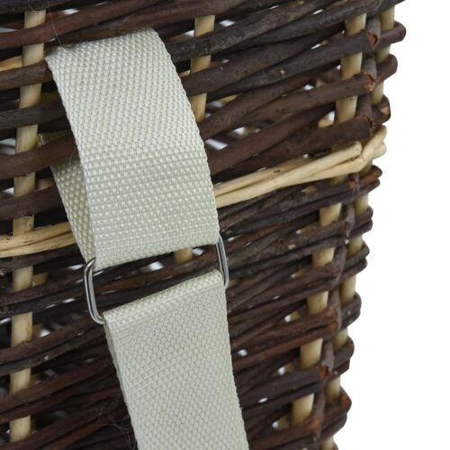 Firewood Backpack with Carrying Belts 44.5x37x50cm Natural Willow - Image 7