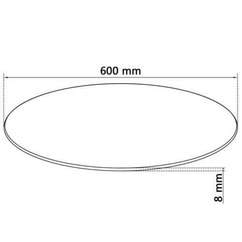 Round Table Top Tempered Glass Round 600 mm - Image 4
