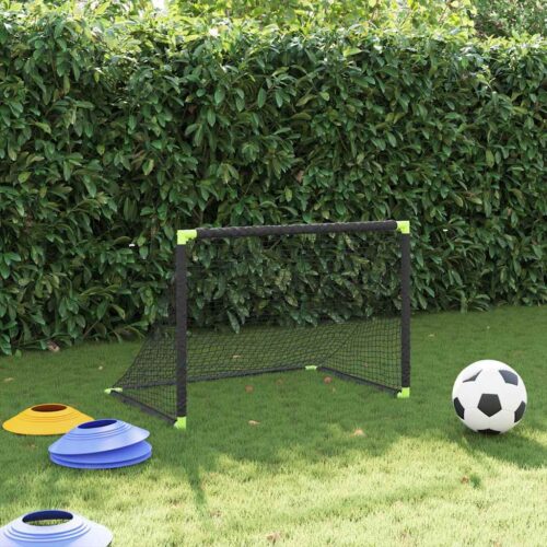 Kids' Football Goal Foldable Black 90x64x64 cm - Image 3