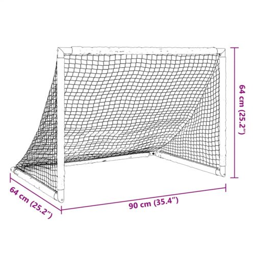 Kids' Football Goal Foldable Black 90x64x64 cm - Image 10