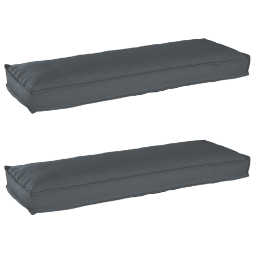 Pallet Cushions for Bench 2pcs Anthracite 120x40x8cm Oxford Fabric - Image 2