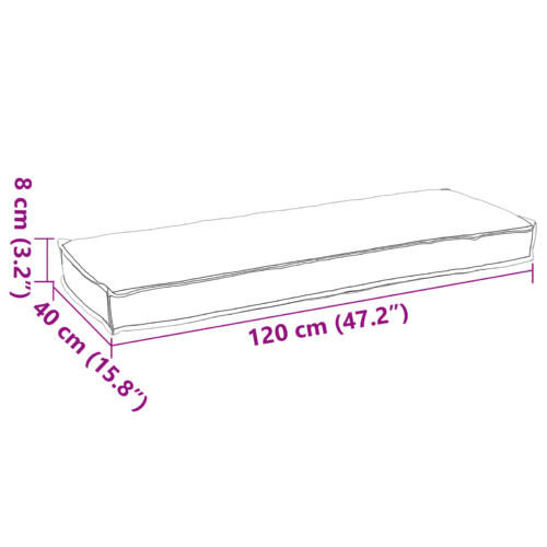 Pallet Cushions for Bench 2pcs Anthracite 120x40x8cm Oxford Fabric - Image 7