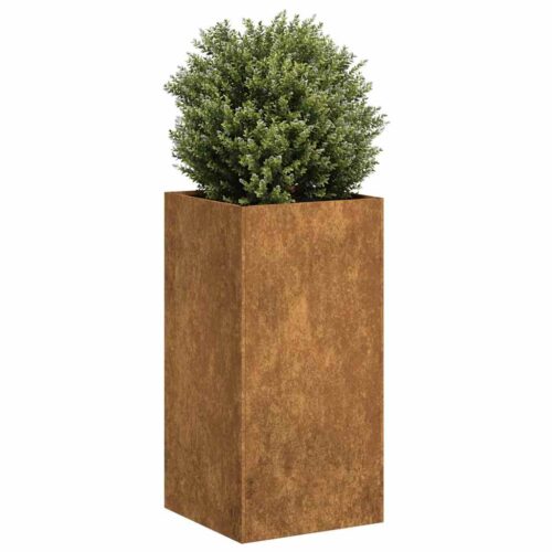 Raised Garden Bed Herbs Vegetables Box Pot Planter Rustic Weathering Steel 40x40x80cm - Image 2