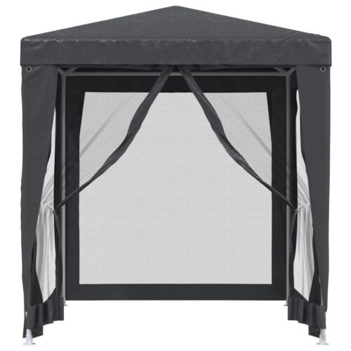 Outdoor Gazebo Event Party Wedding Garden Camping Tent Mesh Sidewalls Anthracite 2x2M HDPE - Image 3
