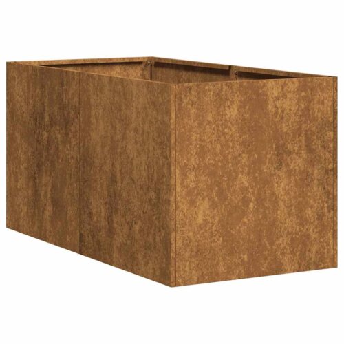 Raised Garden Bed Herbs Vegetables Box Pot Planter Rustic Weathering Steel 40x80x40cm