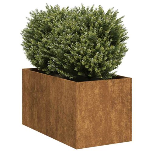 Raised Garden Bed Herbs Vegetables Box Pot Planter Rustic Weathering Steel 40x80x40cm - Image 2
