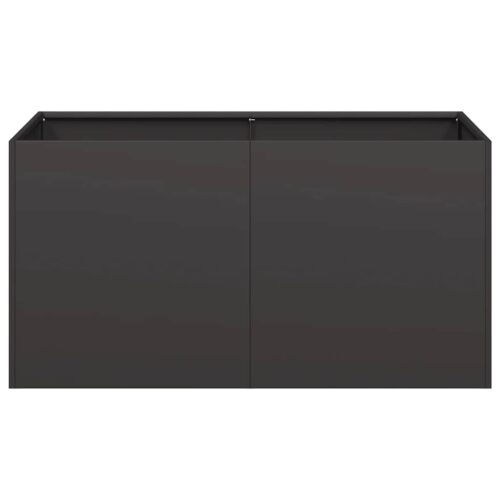 Raised Garden Bed Herbs Vegetables Box Pot Planter Cold Rolled Steel Black Black 80x40x40cm - Image 4