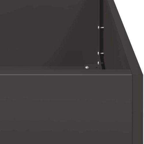 Raised Garden Bed Herbs Vegetables Box Pot Planter Cold Rolled Steel Black Black 80x40x40cm - Image 7