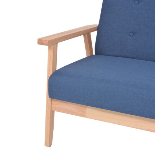 2-Seater Sofa Fabric Blue - Image 4