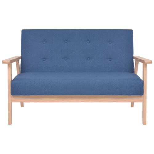 2-Seater Sofa Fabric Blue - Image 8