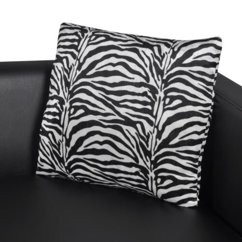 Sofa 2-Seater Artificial Leather Black - Image 5
