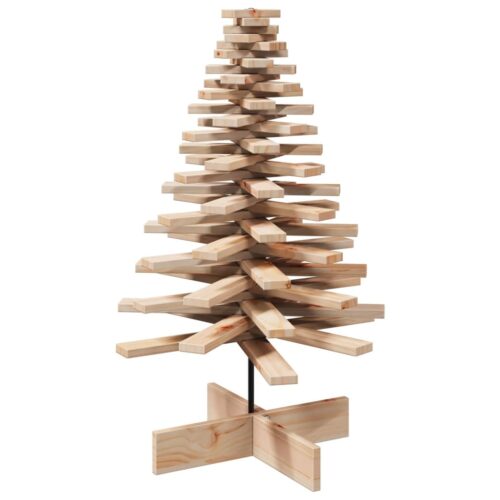 Wooden Christmas Tree for Decoration 100cm Solid Wood Pine - Image 2