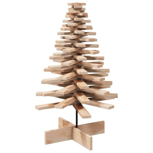Wooden Christmas Tree for Decoration 100cm Solid Wood Pine - Image 5
