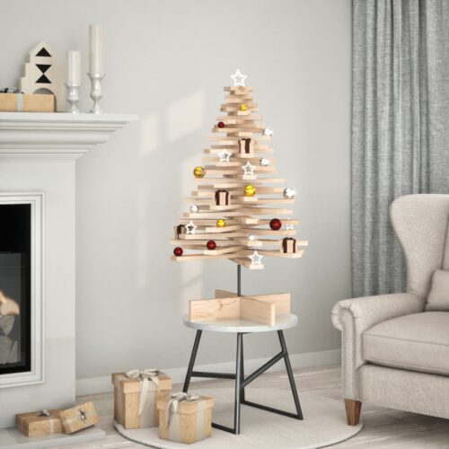 Wooden Christmas Tree for Decoration 100cm Solid Wood Pine - Image 9
