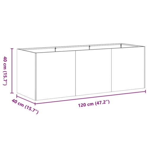 Raised Garden Bed Herbs Vegetables Box Pot Planter Galvanised Steel 120x40x40cm - Image 9