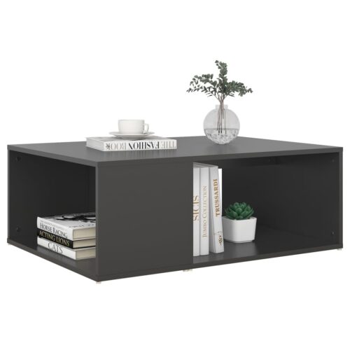 Wooden Coffee Table Modern Lounge Sofa Lamp Side Book Shelf Storage Stand Grey 90x67x33cm - Image 5