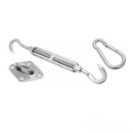 Shade Sail Steel Mounting Kit Snap Hooks Carabiner Buckles for Shadecloth Post Wall Mount