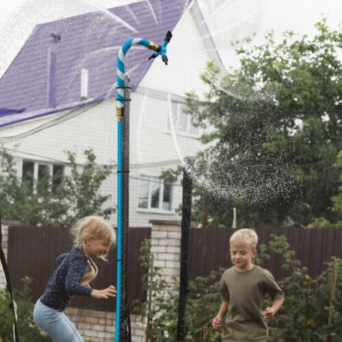 Kahuna Waterpark Rotating Trampoline Water Sprinkler Kit with Adjustable Hose - Image 3