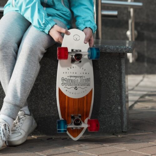 Kryptonics 23-inch Mini Fat Cruiser Board Skateboard Liberty Blue - Image 10