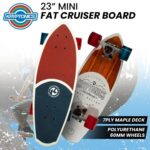 Kryptonics 23-inch Mini Fat Cruiser Board Skateboard Liberty Blue