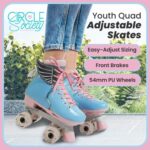 Circle Society Adjustable Kids Quad Roller Skates Cruise Board Cotton Candy