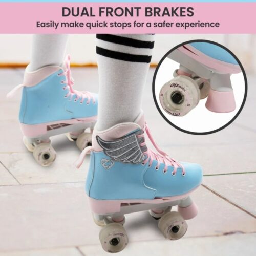 Circle Society Adjustable Kids Quad Roller Skates Cruise Board Cotton Candy - Image 11
