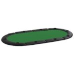 10-Player Folding Poker Tabletop Green 208x106x3cm