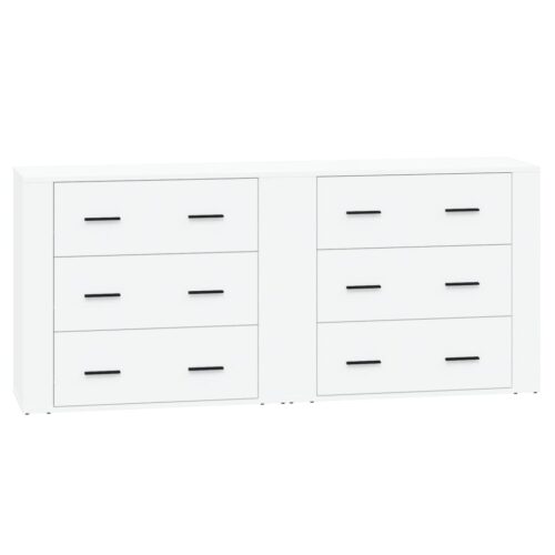 Sideboards 2pcs White Engineered Wood - Image 2