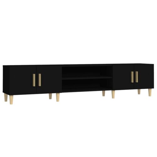 Wooden TV Cabinet Black 180x31.5x40cm