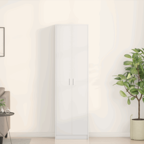 Wardrobe White 55x25x189cm Engineered Wood - Image 11