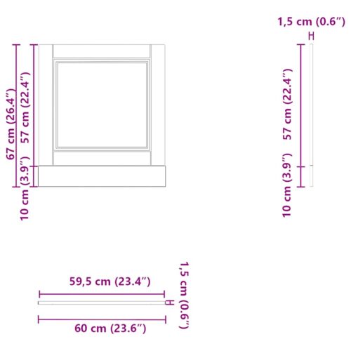 Dishwasher Panel Porto White 60x1.5x67cm Engineered Wood - Image 8
