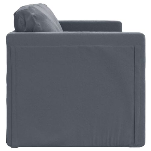 vidaXL Floor Sofa Bed 2-in-1 Dark Grey 122x204x55 cm Velvet - Image 6