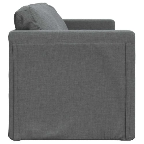 vidaXL Floor Sofa Bed 2-in-1 Dark Grey 112x174x55 cm Fabric - Image 6
