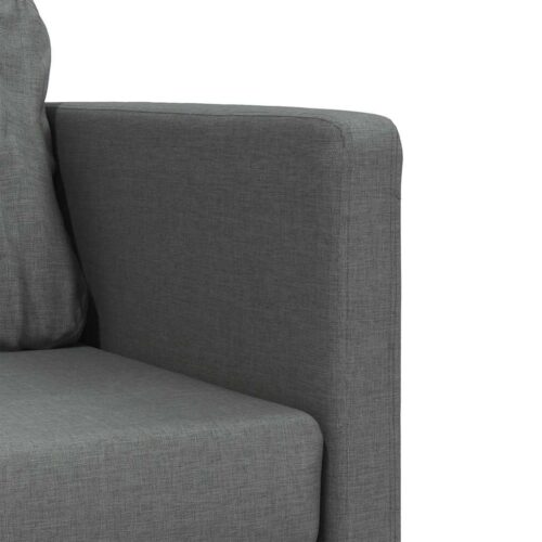 vidaXL Floor Sofa Bed 2-in-1 Dark Grey 112x174x55 cm Fabric - Image 9