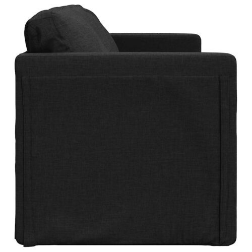 vidaXL Floor Sofa Bed 2-in-1 Black 112x174x55 cm Fabric - Image 6