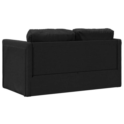vidaXL Floor Sofa Bed 2-in-1 Black 112x174x55 cm Fabric - Image 7