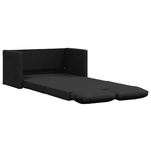 vidaXL Floor Sofa Bed 2-in-1 Black 112x174x55 cm Fabric - Image 13
