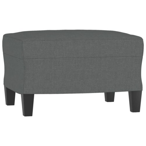 3-Seater Sofa with Footstool Dark Grey 180cm Fabric - Image 5