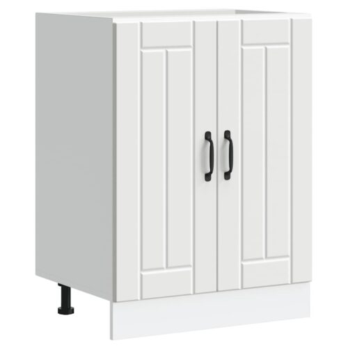 Sink Base Cabinet Lucca White Engineered Wood