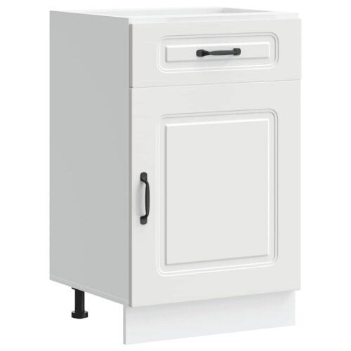 Kitchen Base Cabinet Kalmar White Engineered Wood - Image 2