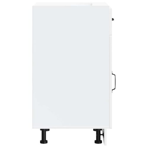 Kitchen Base Cabinet Kalmar White Engineered Wood - Image 6