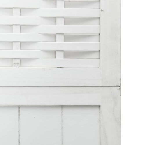 6-Panels Room Divider White Wood Timber Folding Privacy Screen Stand Partition - Image 6
