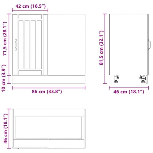 Sink Base Cabinet Lucca White Engineered Wood - Image 12
