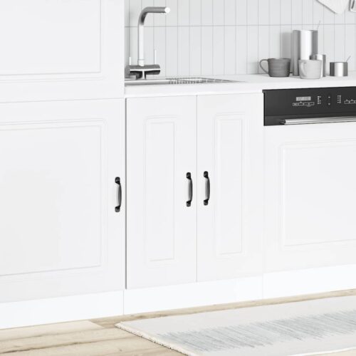 Sink Base Cabinet Kalmar White 60x46x81.5cm Engineered Wood - Image 3