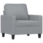 Sofa Chair Light Grey 60cm Fabric