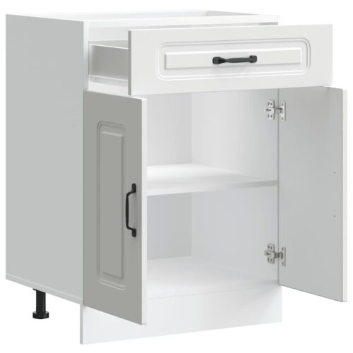 Kitchen Base Cabinet Kalmar White Engineered Wood - Image 5